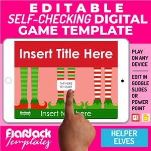 Google Slides PPT Game Template | Editable Self-Checking | Helper Elves