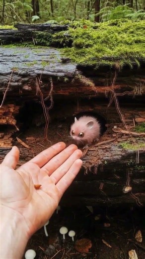 Feeding the Cutest Thing I've Ever Seen in a Forest #adorable #viral #cuteanimals