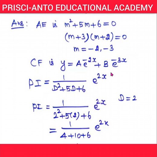 ###second order Differential equation####№ with constant ####co efficient ####example
