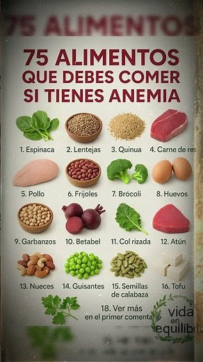 75 alimentos que debes comer si tienes anemia