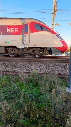 LNER Azuma Full Moon Speed! Newark NNG Golden Hour 🚆 #trainvideo #railwaycontent #railway
