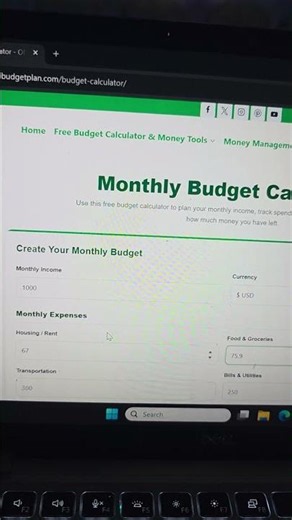 Budget Calculator – Create a Monthly Budget & Manage Your Money Easily