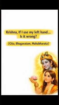 Krishna, If I use my left hand…Is it wrong? #krishna #bhagavatam #bhagavadgita #mahabharat