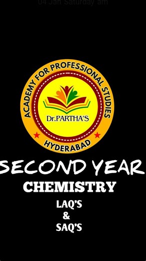 JS Academy For Professional Studies | TS INTERMEDIATE SECOND YEAR CHEMISTRY VERY IMPORTANT QUESTIONS LAQ'S AND SAQ'S. Focus on these critical questions and unlock 60%+ Scores or... | Instagram
