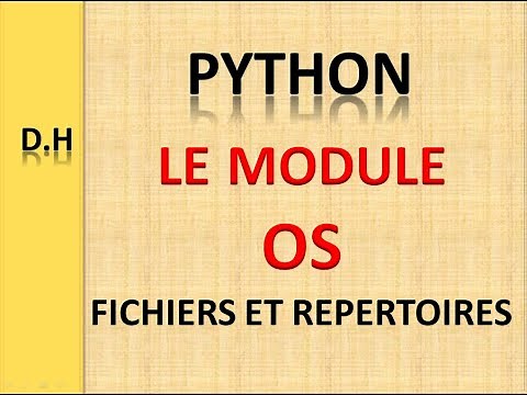 Le Module OS de python