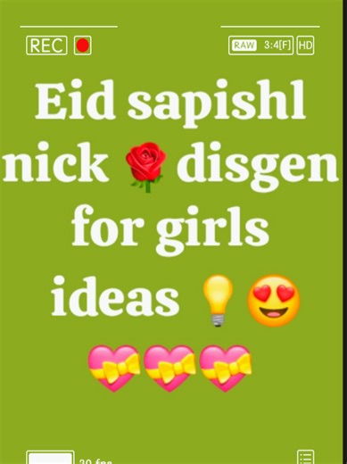 Eid Special Nick Design Ideas for Girls