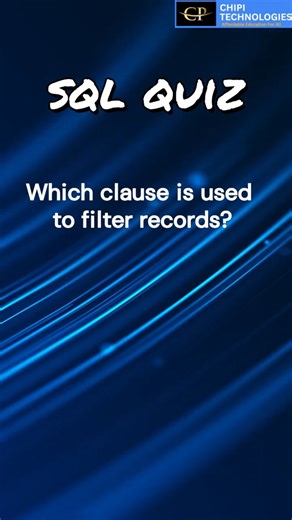 SQL Quiz #2 | Can You Identify the Filtering Clause in SQL? | RDBMS Shorts | ChiPi Technologies