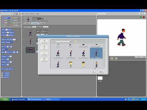 how to make a walking sprite in scratch