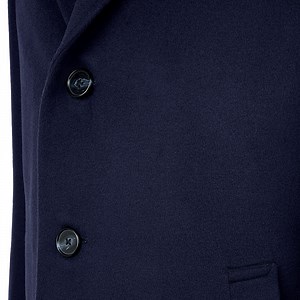 Navy Wool Overcoat