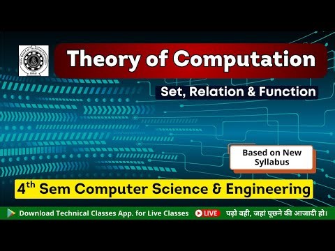 Theory of Computation (Set, Relation & Function) || Polytechnic 4th Semester CSE || SBTE Bihar