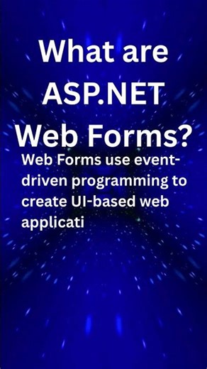 What are ASP.NET Web Forms? | Quick Intro #shorts