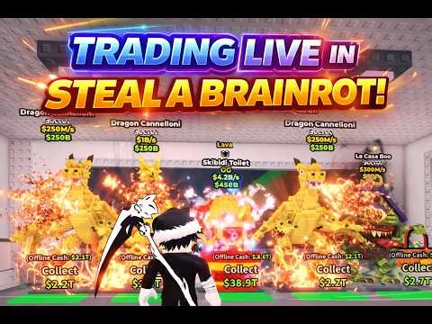 Trading Live In Steal A Brainrot #stealabrainrot #roblox #livestream