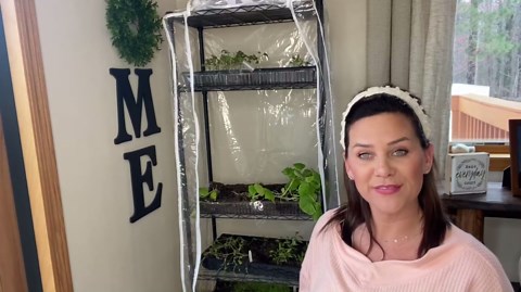 Mini 5-Tier Greenhouse for Indoor Outdoor, 23.2" L×13.4" W×61.4" H Portable Greenhouse with Clear PVC Cover and Metal Shelf for Growing Vegetables, Flowers and Seedlings, with Wheels