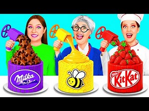 Výzva vo Varení Ja vs Babička | Úžasné Kuchyňa Triky RaPaPa Challenge