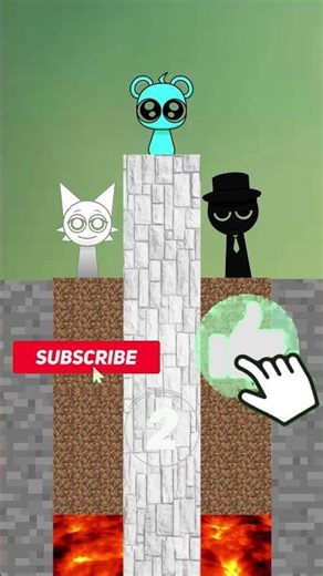 Poor Sprunki is crying up there… The others are rushing to the top! 😭🪨 FULL #sprunki #animation