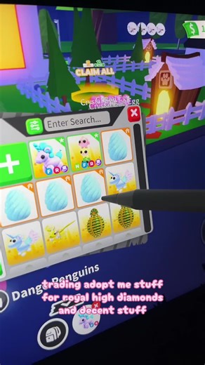 Trading Pets in Adopt Me for Royal High Diamonds