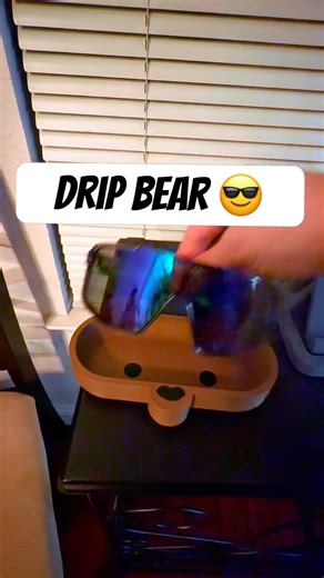 Bear Got That Drip 😎🕶️ | 3D Printed Sunglasses Holder