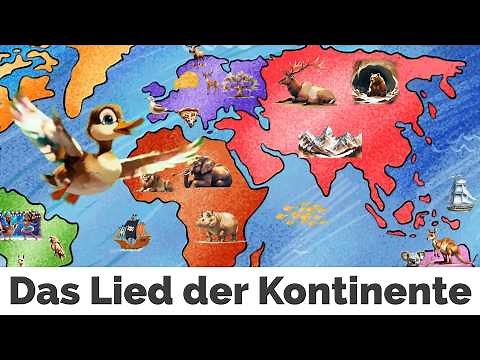 Lied über Kontinente 🦆 Das Lernlied über unsere Welt 🌍 Kinderlied Erdkunde 🗺️