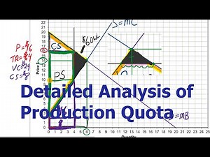 Deadweight loss of a Production Quota: Consumer and Producer Surplus
