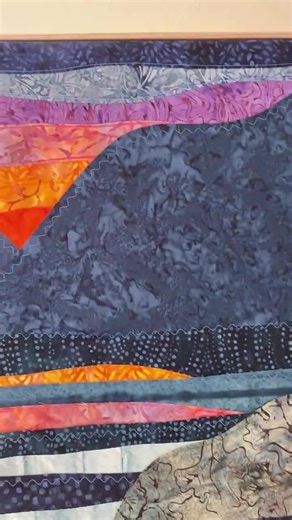 Framed Lake Sunset Quilted Wall Art: Textile Fiber Art - Etsy