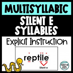 Decoding Multisyllabic Words | Silent E Syllables | VC/CVCe & V/CVCe PowerPoint
