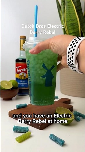 Dutch Bros Electric Berry Rebel - AT HOME RECIPE⚡️ #dutchbros #redbull