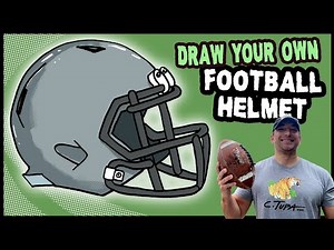 How to draw a football helmet