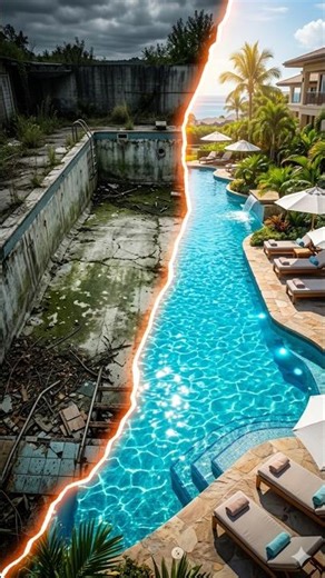 “From Dirty Pool to Paradise 😱 Swimming Pool Transformation (Timelapse)”