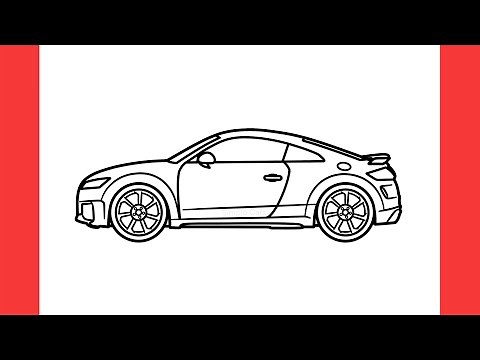 How to draw an AUDI TT easy / drawing audi tt rs 2020 car step by step