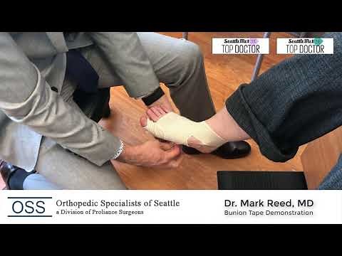 Bunion taping instruction by Dr. Mark Reed, MD