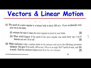 Vectors and Linear Motion practice questions