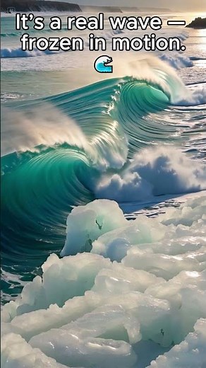 These Waves Froze in Mid-Air… You Have to See It to Believe It ❄️😱