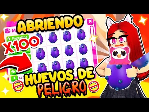 *NUEVO* ABRIENDO 100 HUEVOS *DE PELIGRO* y HACIENDO *NEON* LAS LEGENDARIAS en ADOPT ME (ROBLOX) 🚫