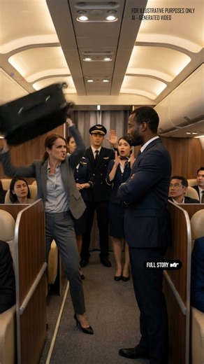 WOMAN TOSSED A BLACK MAN'S LUGGAGE OUT OF FIRST CLASS—UNTIL THE PILOT HALTED TAKEOFF: HE OWNS THE AIRLINE. When a Louis Vuitton carry-on strikes the jet bridge floor, it doesn’t thud. It snaps. Sharp. Like a bone cracking. First Class went motionless. Champagne glasses froze midair. Conversations dissolved. I remained upright, my hand still lifted toward the overhead bin she had just forced closed. "I said," the woman in seat 1B hissed, her voice dripping with that icy, old-money cruelty, "that 