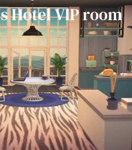 Always wanted to use this zebra carpet but could never decide why style room I wanted it for, finally I used it and think this turned out so cool I especially love this kitchen area in this one #animalcrossing #animalcrossingnewhorizons #acnh #acnhisland #あつ森