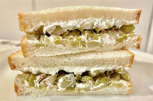 We’re Obsessed With This Vintage Cream Cheese and Olive Sandwich That’s Gone Viral
