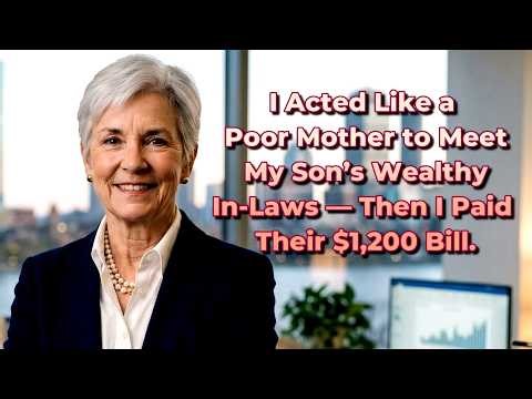 I Acted Like a Poor Mother to Meet My Son’s Wealthy In-Laws — Then I Paid Their $1,200 Bill.
