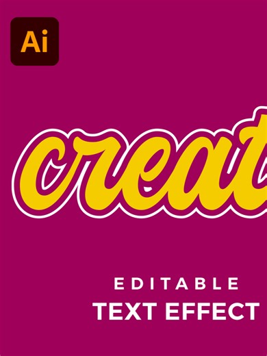 ‏Text Effect in Illustrator