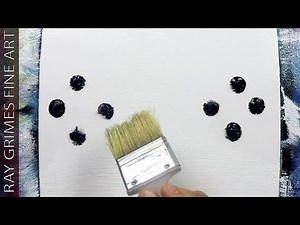 Simple Black and White Landscape for Beginners / 238 / Acrylics / Abstract Painting Techniques