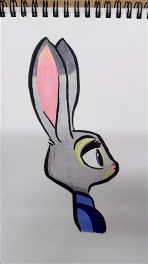 How to draw🐰 'judy hopps' Zootopia ✨ #zootopia #zootopia2 #judyhopps