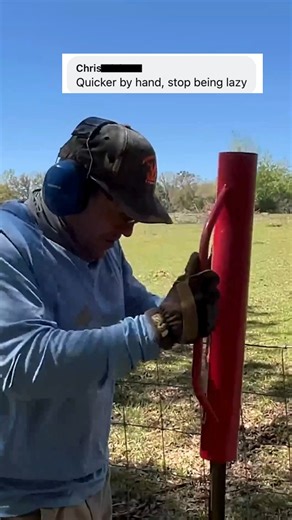 They say ‘real men’ do it the hard way…but real men know better. 💪 They save their backs, their time, and their energy. Work smarter. Build faster. 🇺🇸 #ManSaverPostDriver #MadeInUSA #PostDriver #fencing #Farming #realman | Man Saver Post Driver