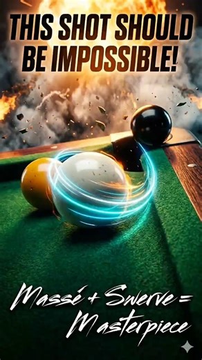 The Impossible Curve Shot 🎱 | Billiards God Mode #billiards #shorts #shot4win