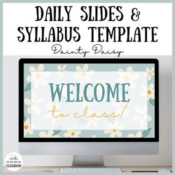 Editable Daisy Daily Slides Template - Google Slides and Canva