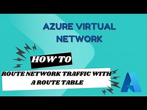 Route network traffic with a route table using the Azure portal