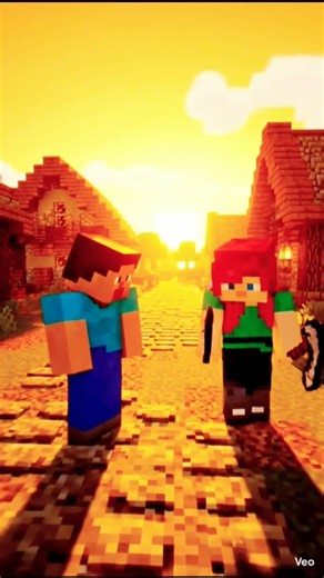 Mincraft Steve and Alex love ❤ story 😍 💙 #ai