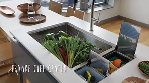Thoughtfully designed and engineered in Switzerland, the Chef Center's seamless design easily goes from prep to rinse to compost to clean to entertain all with ergonomic efficiency. Follow the link to learn more about this innovative sink http://bit.ly/2F693MX | Franke