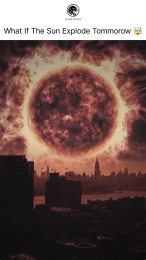 Explore Planet on Instagram: "The post features a short animated clip imagining what would happen if the Sun exploded tomorrow, showing bright shockwaves, fading light, and Earth’s atmosphere reacting in dramatic cosmic visuals. Shared by, an account known for posting random science and space animations, the video quickly grabs attention by exploring a big “what if” scenario and sparks curiosity about how dependent life is on our star. Viewer replies focus on the mix of awe and fear, with many c