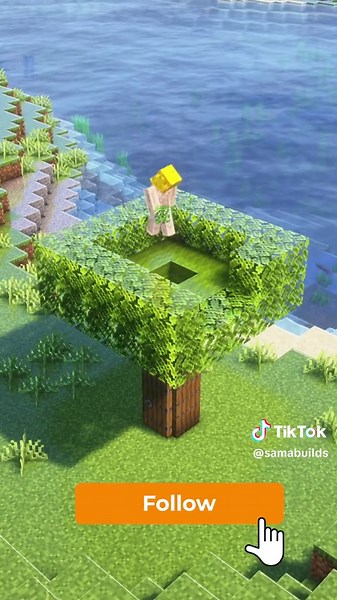 Minecraft Basic Tree House 🏡 #minecraft #minecrafttutorial #minecraftbuilds #tiktokgaming #fyp #minecraftviral