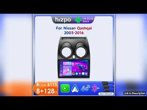 Hizpo 9 Car Radio For Nissan Qashqai 1 J10 20062013 Multimedia Video Player Navigation GPS 4G Wifi