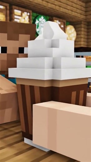 Minecraft Steve Working in Starbucks!😍 #minecraft #minecraftshorts #minecraftmemes #gamingmemes